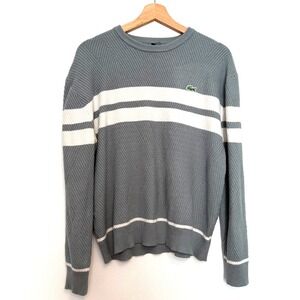 Lacoste Men's Sweater, Gray Green‎ & White, Size L